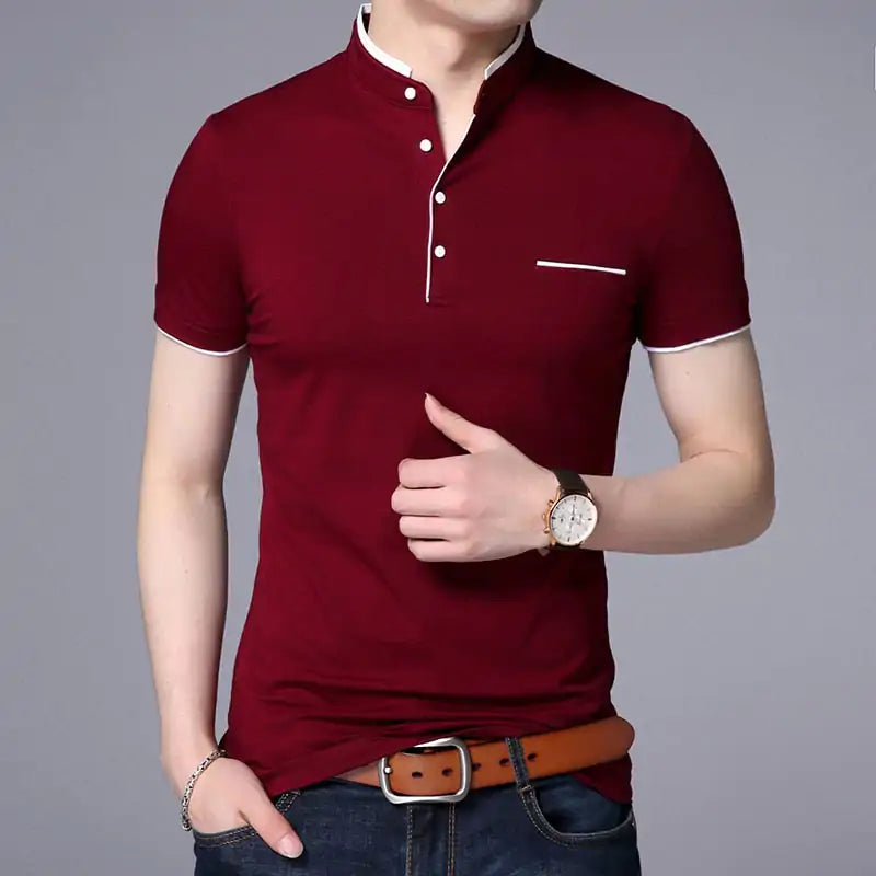 Camisa polo masculina de qualidade da moda