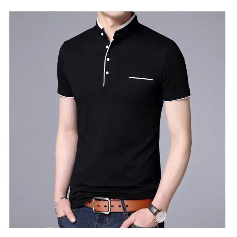 Camisa polo masculina de qualidade da moda