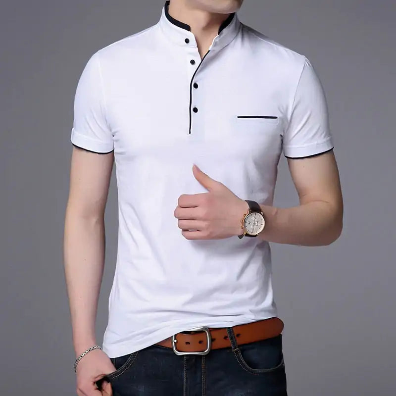 Camisa polo masculina de qualidade da moda