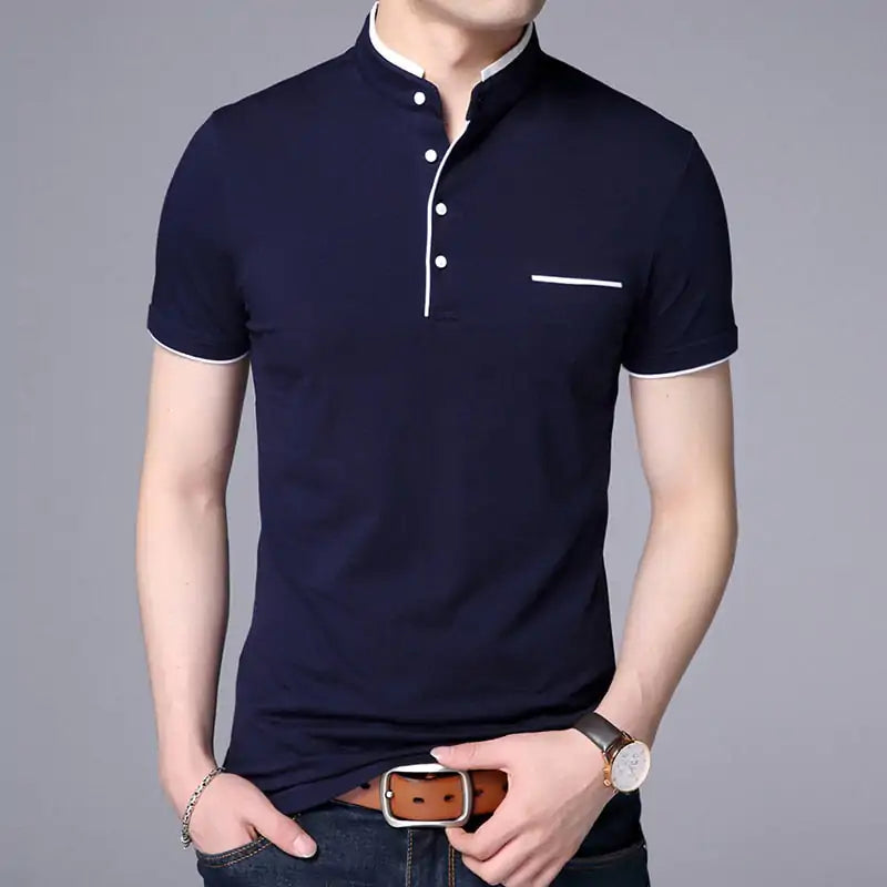 Camisa polo masculina de qualidade da moda