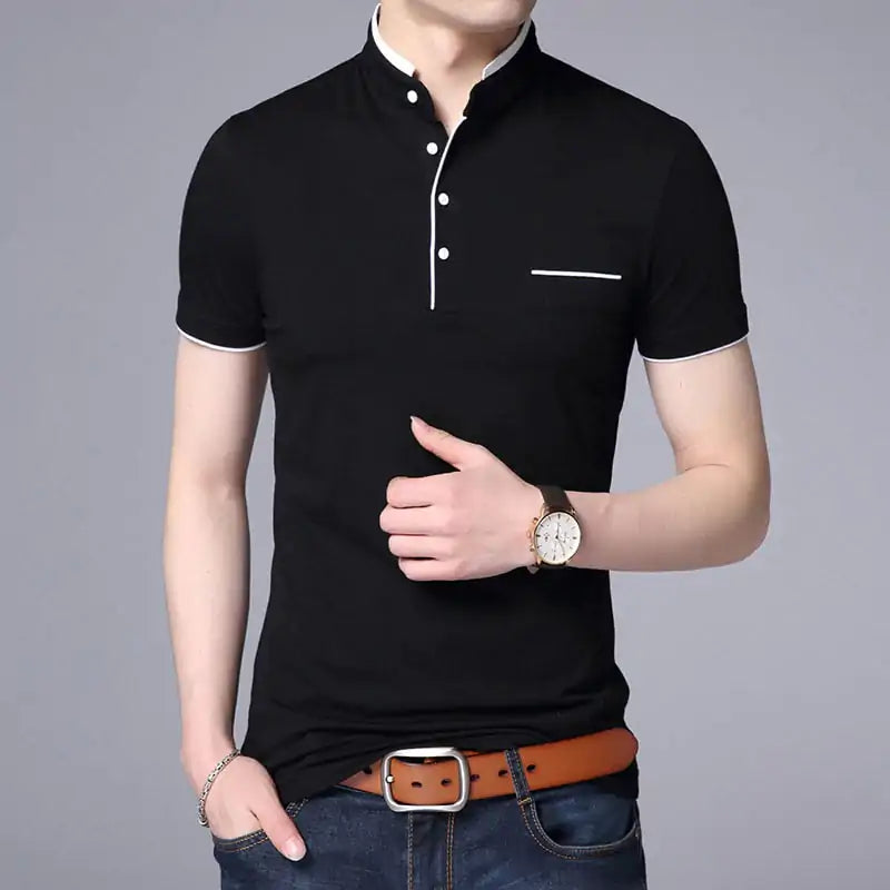 Camisa polo masculina de qualidade da moda