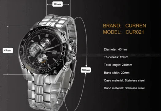 CURREN Luxury Quartz Wristwatch