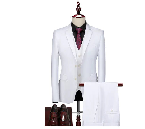 Pure Color Men's Business Suit